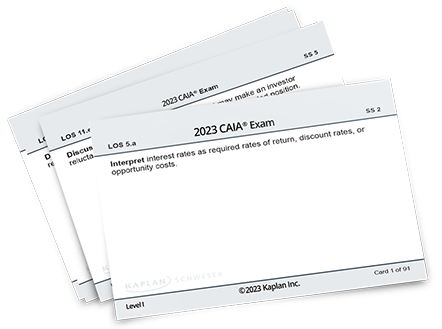 CAIA Level I Schweser Flashcards set